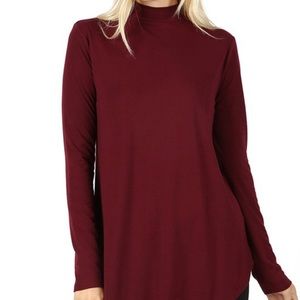 Mock Neck Long Sleeve Top